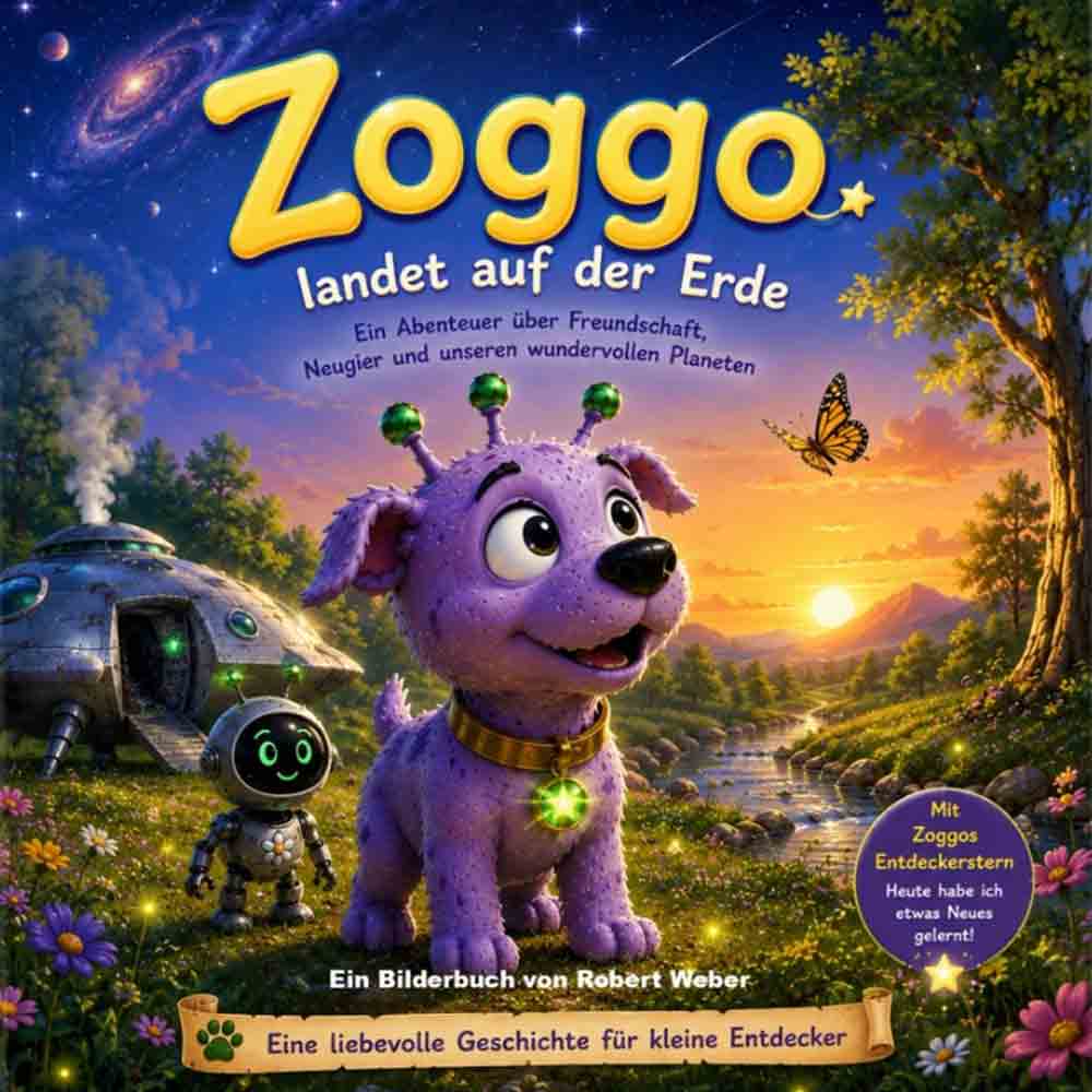 Cover des Kinderbuchs Zoggo landet auf der Erde